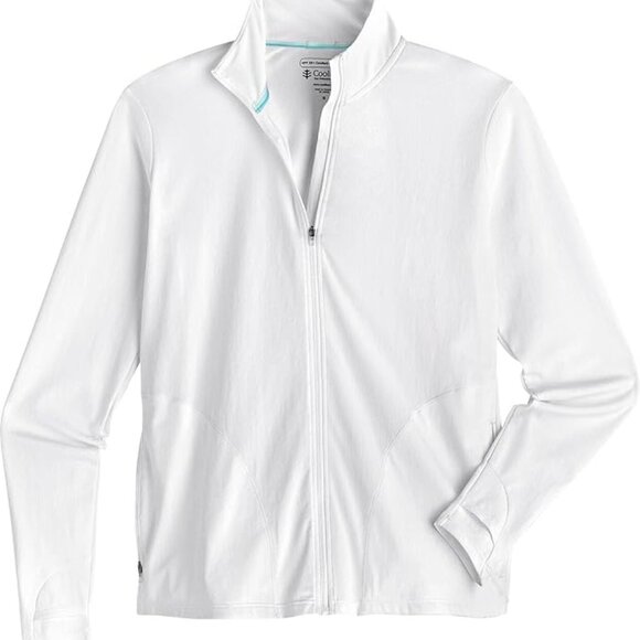 Coolibar UPF 50+ Women's Helani Water Jacket - Sun Protective - Size Small White - Picture 1 of 8